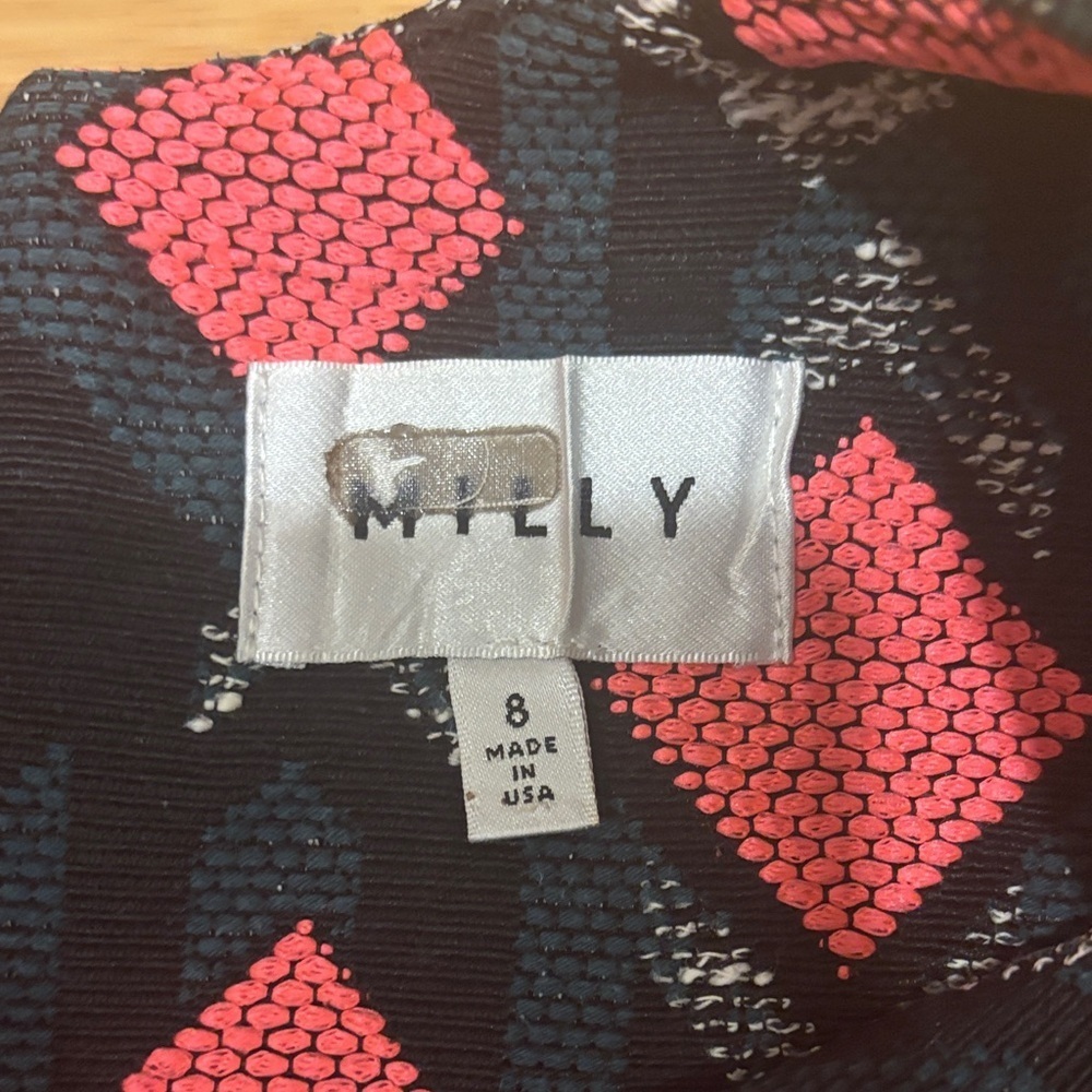 Milly Black and Pink Patterned Dress - Picture 2 of 4